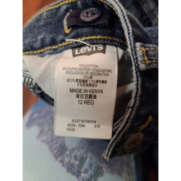 Levi's Boyfriend girls jeans size 12 regular - Picture 4 of 5